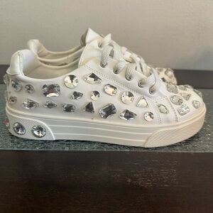 Azalea Wang Sneakers With Crystals Size 6